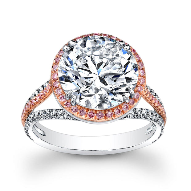 3.90 Ct. Art Deco Halo Pave Engagement Ring J Color VS1 GIA Certified