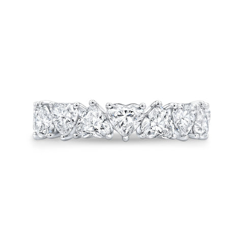 Heart Shaped Eternity Band Front View
