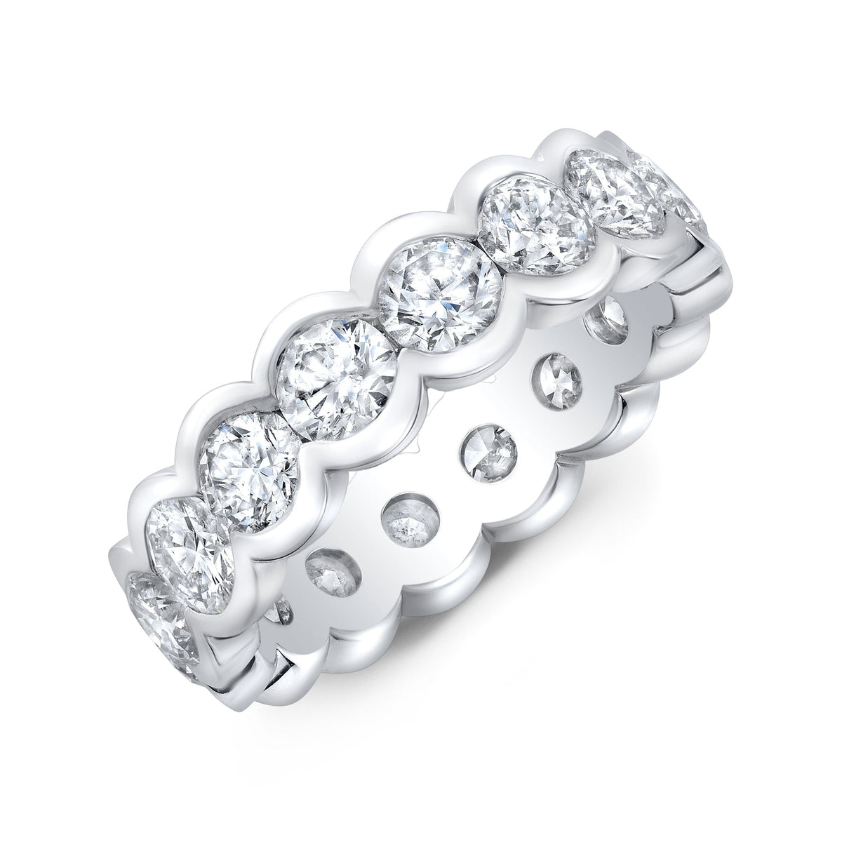 Half bezel eternity band