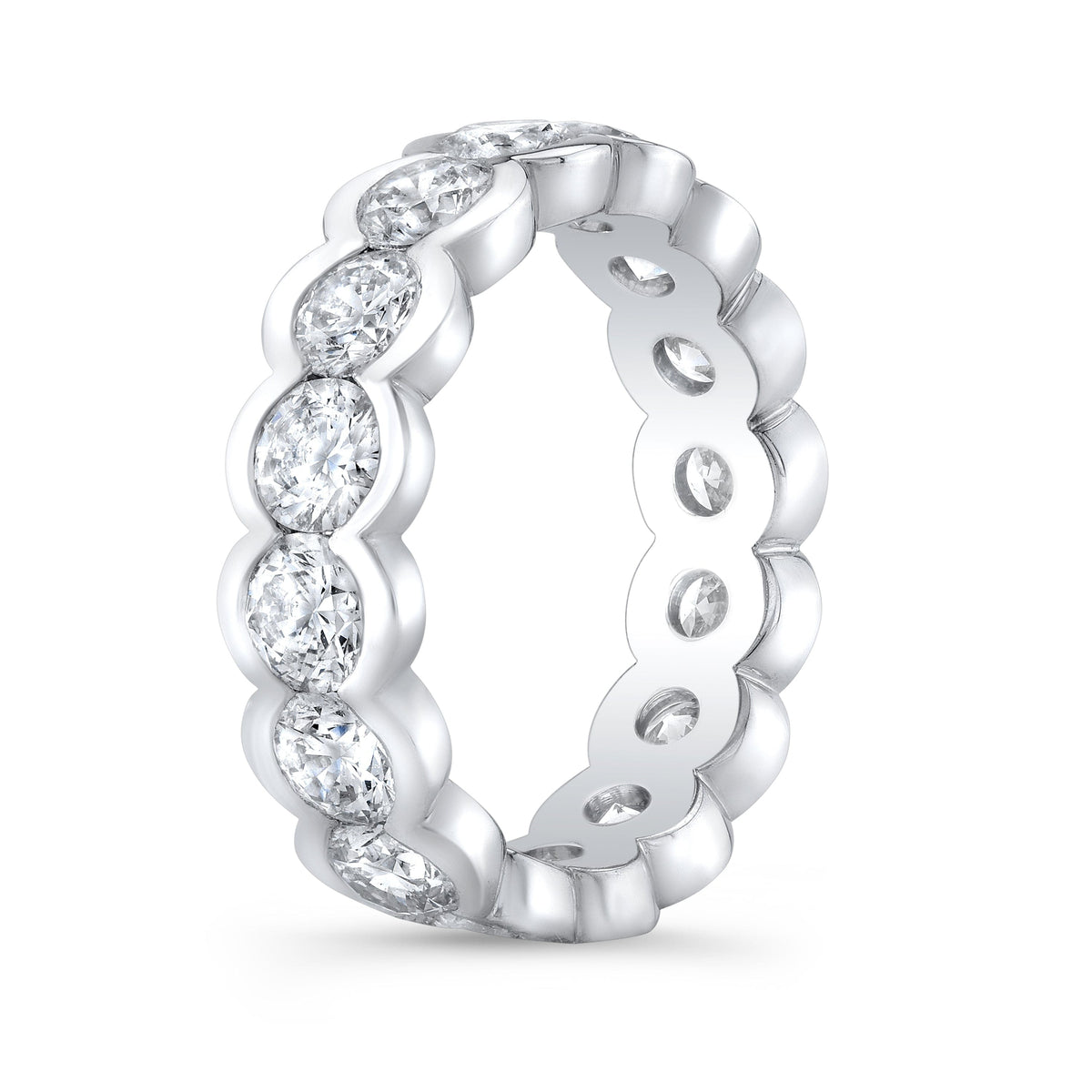 Half bezel eternity band side profie