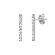 Nine Stone Bar Earrings