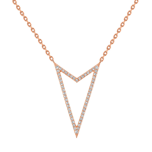 rose gold rock star diamond pendant