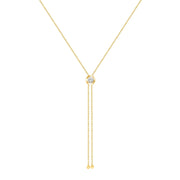 Solid Gold and Diamond Adjustable Rodeo Necklace