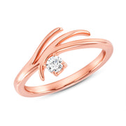 Rose Gold Rose Tier Ring on Woman