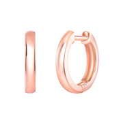 rose gold mini huggie hoop earrings
