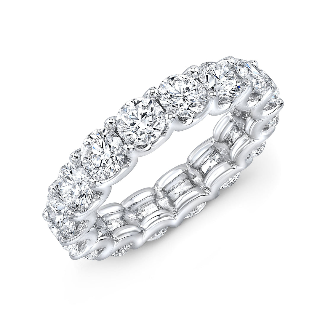 5 Carat Diamond Eternity Band U-Setting Round Cut G Color SI1 Clarity