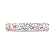 Diamond Eternity Band Front View Rose Gold