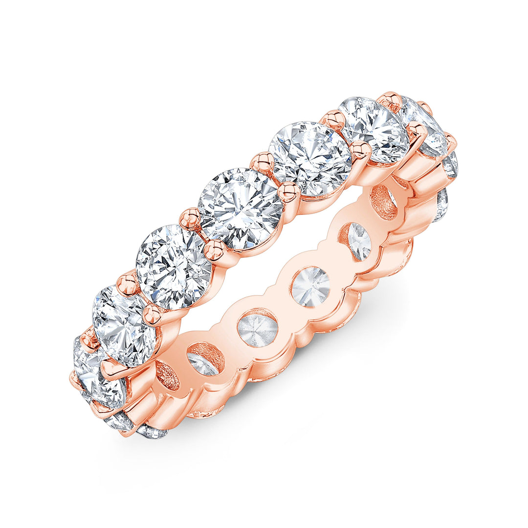 Round Diamond Eternity Ring Rose