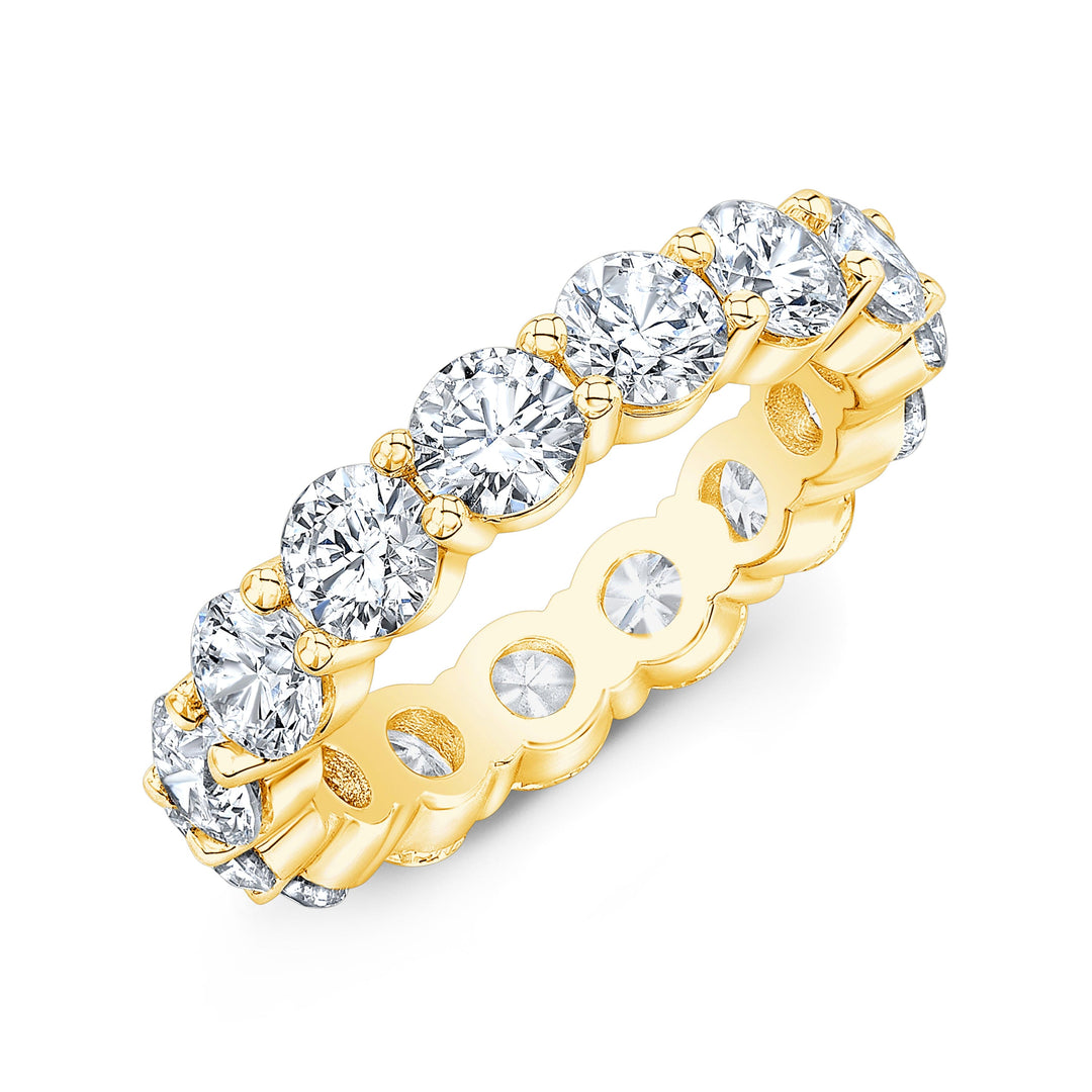 Round Diamond Eternity Ring Yellow