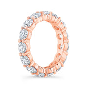 Diamond Eternity Band Rose Gold Side View