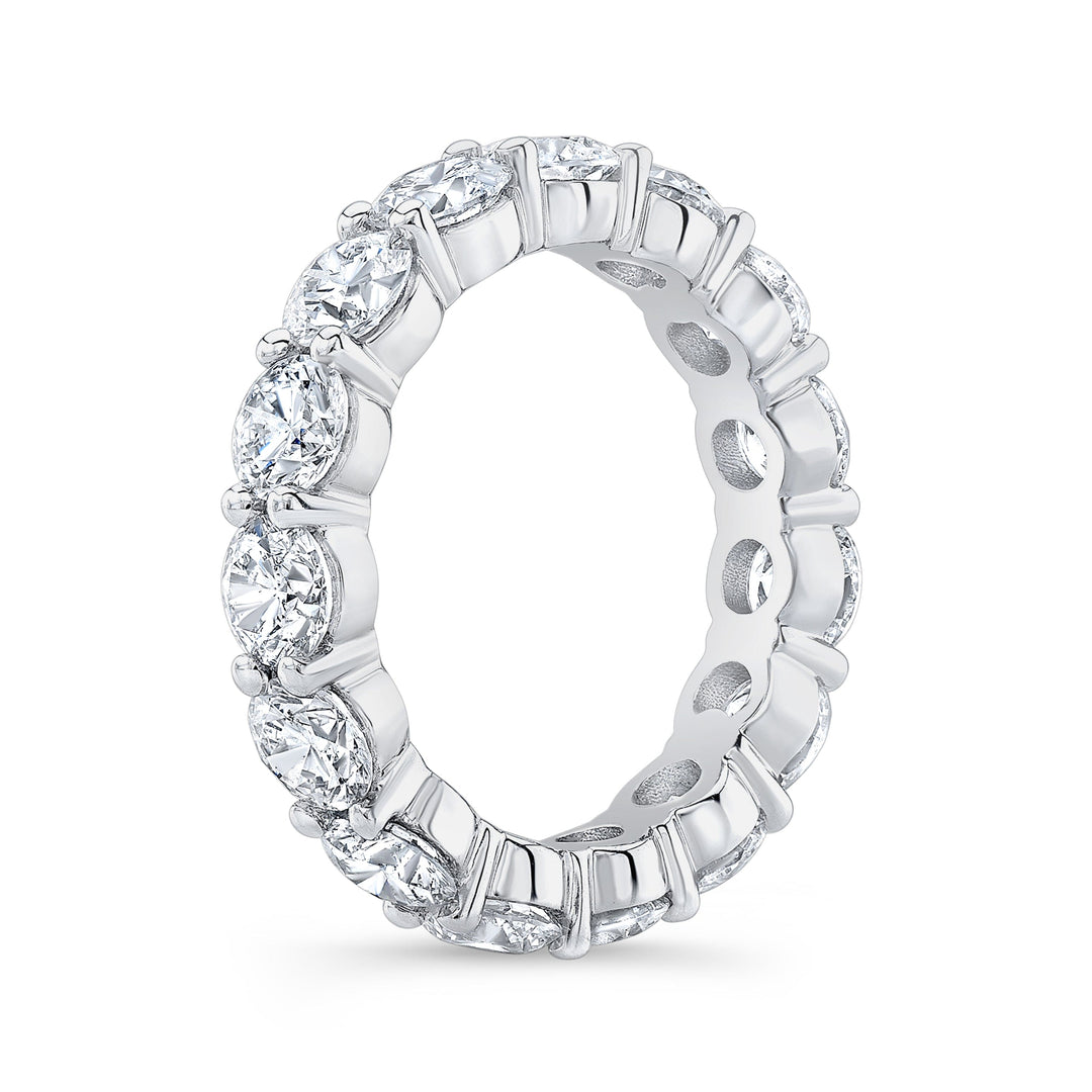 3 Ctw Round Cut Diamond Eternity Ring F-G Color VS1