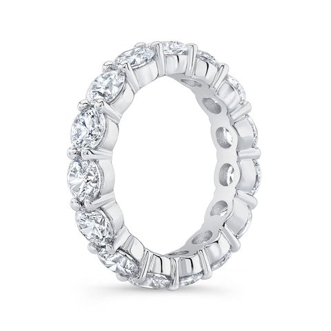 3.00 Carat Round Cut Diamond Eternity Ring F-G Color VS