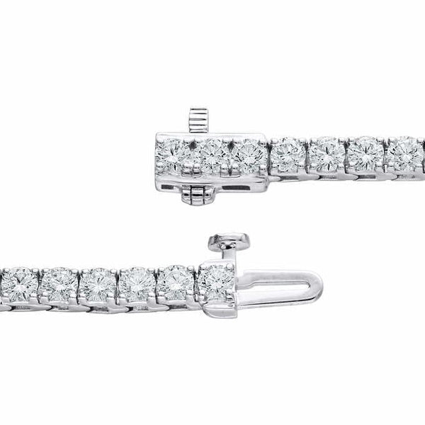 Round Cut tennis bracelet lock type