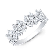 Round & Pear Cut Half Eternity Ring
