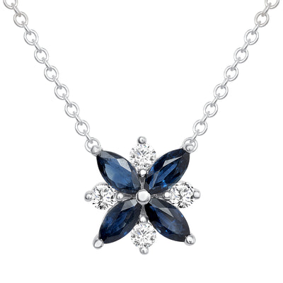 Butterfly Sapphire Diamond Necklace