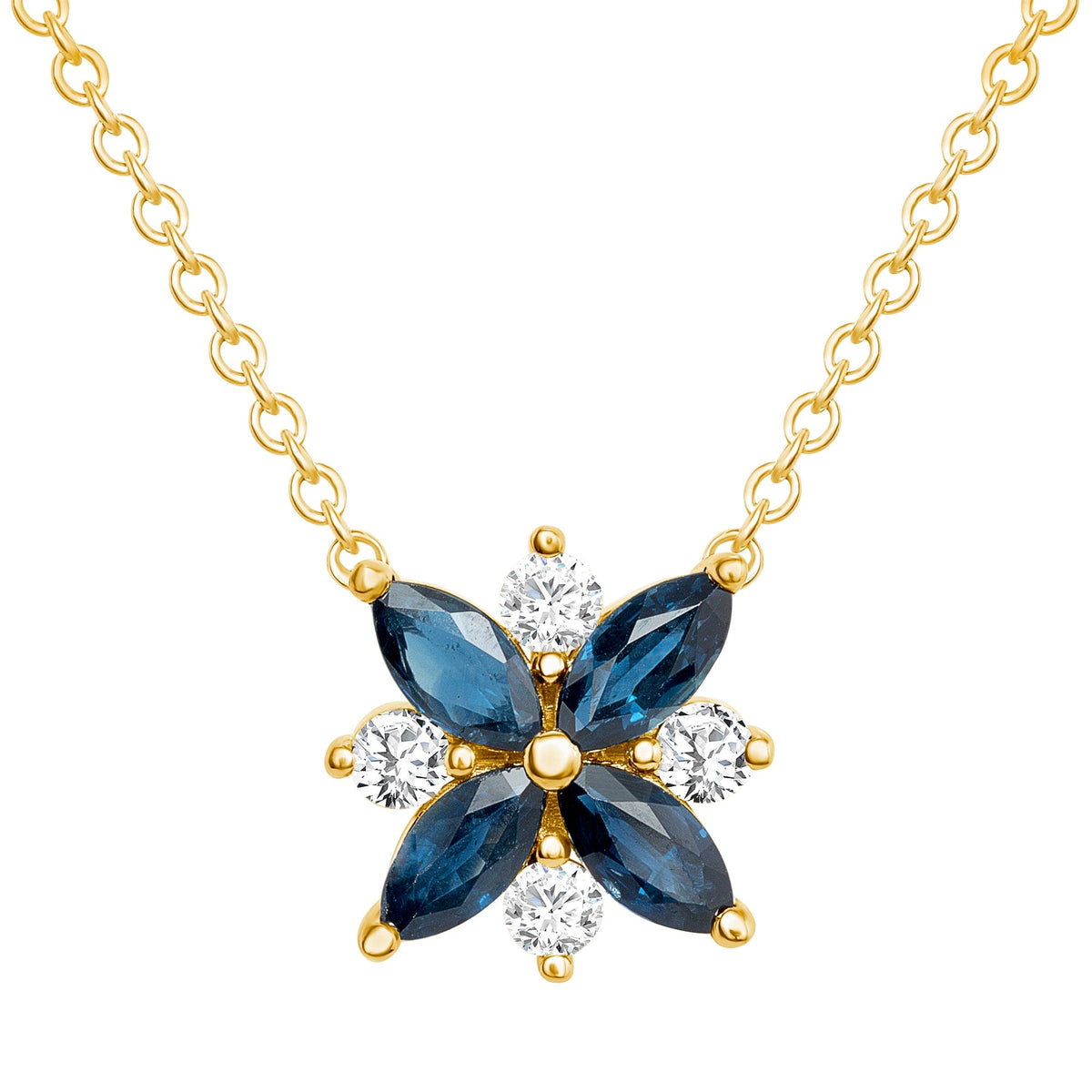 Butterfly sapphire diamond necklace
