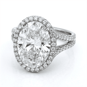 Split Shank Oval Engagement Ring