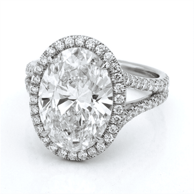Split Shank Oval Engagement Ring
