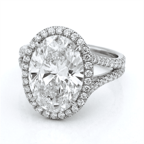 Split Shank Oval Engagement Ring