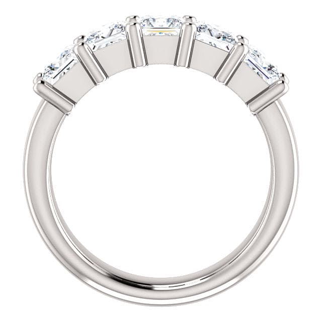 2 Ctw Five Stone Princess Cut Diamond Ring G Color VS1 GIA Certified