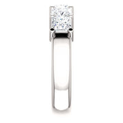 2 Carats 5 Stone Princess Cut Diamond Ring G-H Color VS2 Clarity