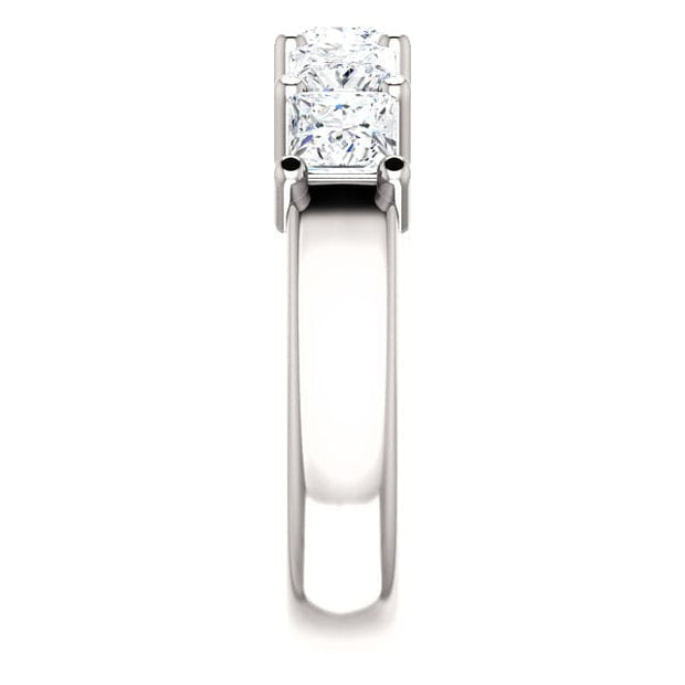 2 Carats 5 Stone Princess Cut Diamond Ring G-H Color VS2 Clarity