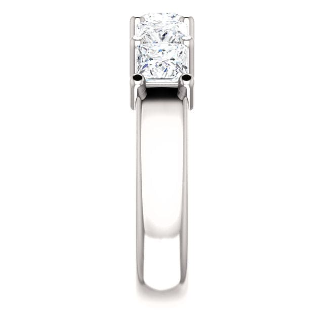 1.50 Ct. Princess Cut 5 Stone Shared Prong Diamond Ring (GIA Certified)