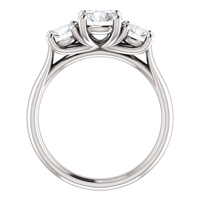2 Carat 3-Stone Round Cut Ring H Color SI1 GIA Certified