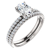 2.60 Ct. Oval Hidden Halo Engagement Ring Set F Color VS1 GIA Certified