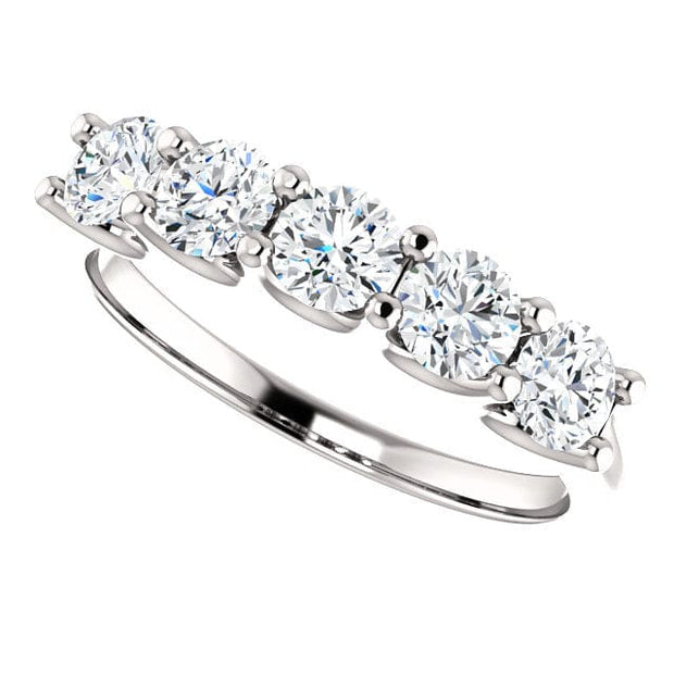 1.25 Ct. 5 Stone Diamond Ring G-H Color VS2 Clarity