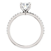 1.70 Ct. Clasico Cushion Cut Engagement Ring Set D VS2 GIA Certified