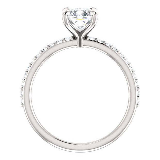 1.95 Ct. Cushion Cut Diamond Ring with Accents E Color VS1 GIA Certified