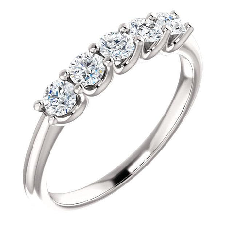 5 Stone Diamond Ring Round Cut (0.50 Ctw.)