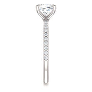 3.25 Ct. Cushion Cut Solitaire Ring with Accents J Color VS2 GIA Certified