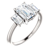 2.60 Ct. Emerald Cut 3-Stone Engagement Ring G Color VVS1 GIA Certified