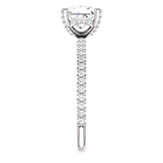 3.00 Ct. Hidden Halo Princess Cut Engagement Ring Set I Color VS1 GIA Certified