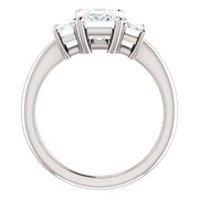 3.30 Ct. Emerald Cut 3 Stone Engagement Ring I VS1 GIA Certified