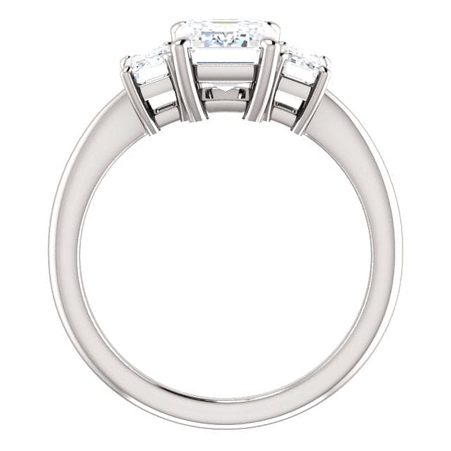 2.20 Ct. Three-Stone Emerald Engagement Ring G VS2 GIA Certified