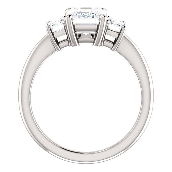 Three-Stone Emerald Cut Engagement Ring G VS1 GIA Certified (1.70 Ct. Center)