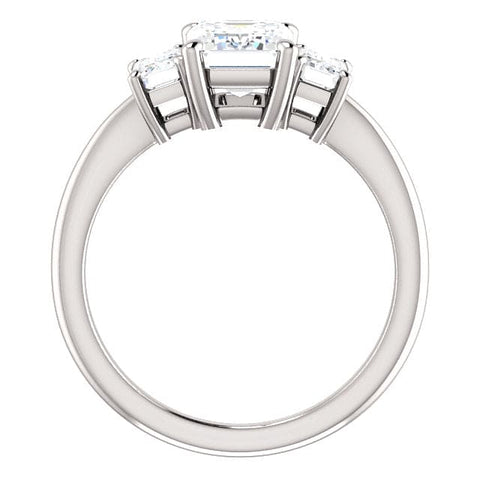 2.20 Ct. Three-Stone Emerald Engagement Ring G VS2 GIA Certified