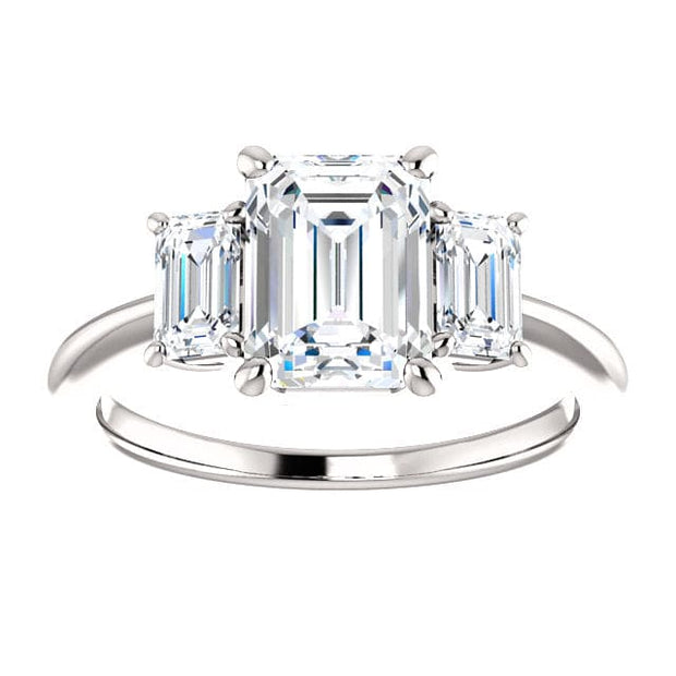 2.60 Ct. Emerald Cut 3-Stone Engagement Ring G Color VVS1 GIA Certified