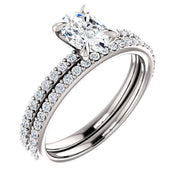 2.00 Ct. Classic Oval Engagement Ring & Matching Band H Color VS2 GIA Certified