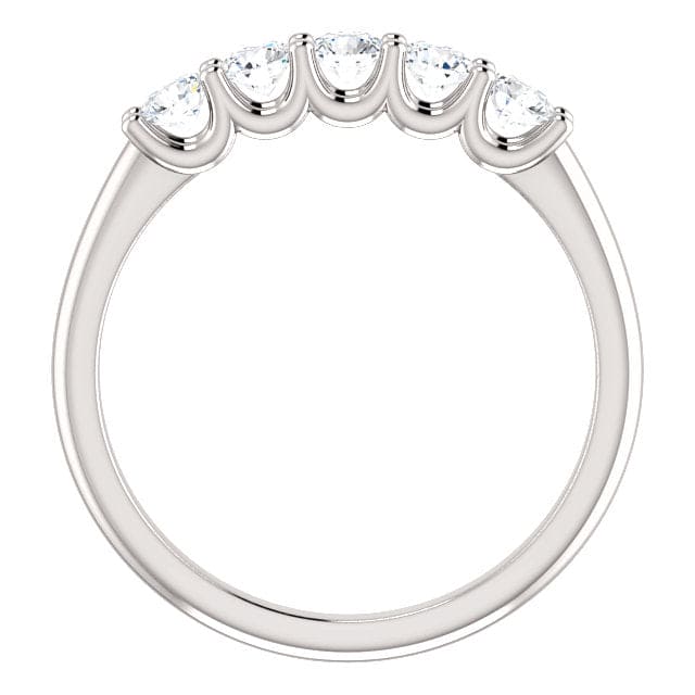 5 stone diamond ring round cut (0