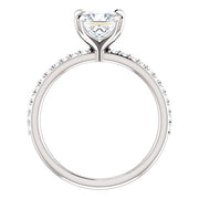 1.80 Ct Princess Cut Diamond Engagement Ring Set H Color VS2 GIA Certified