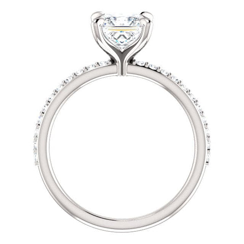 2.80 Ct. Princess Cut Engagement Set G Color VS2 GIA Certified