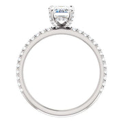 Hidden Halo Engagement Ring Side View