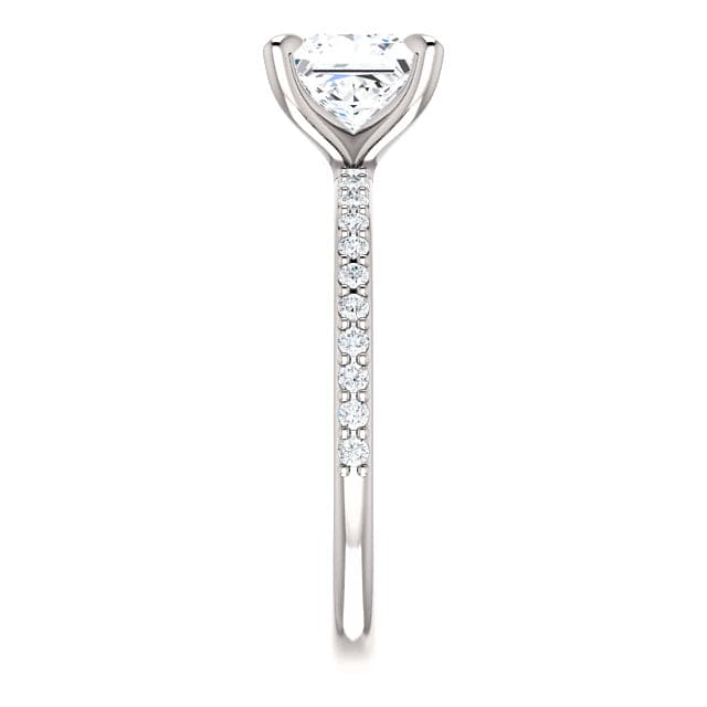 1.70 Ct. Asscher Cut Engagement Ring Set F Color VS1 GIA Certified