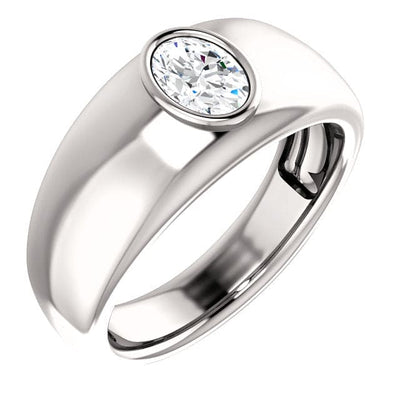 Oval Diamond Ring For Men