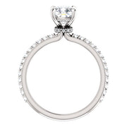 2.20 Ct. Cushion Cut Under Halo Ring G Color VS1 GIA Certified