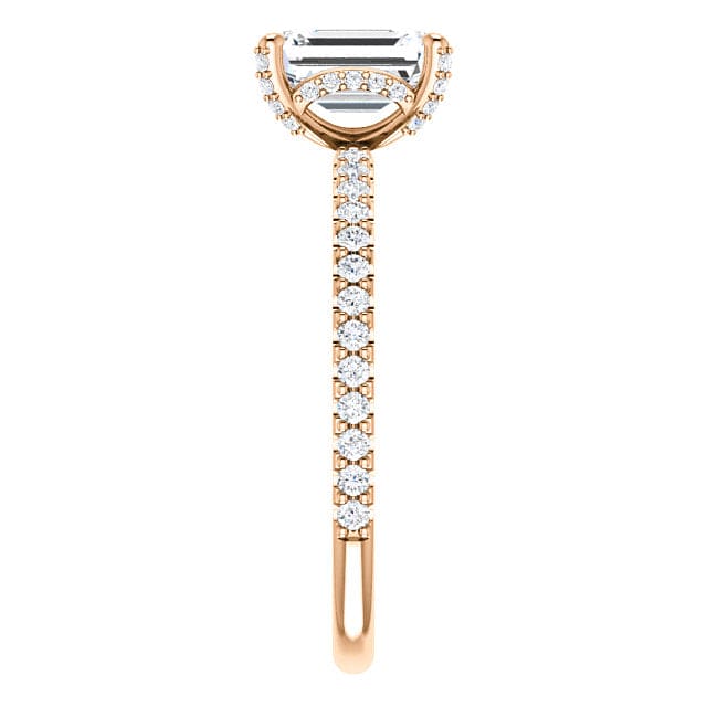 Hidden Halo Engagement Ring Side View